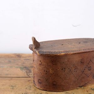 Antique Folk Art Swedish Trinket Box