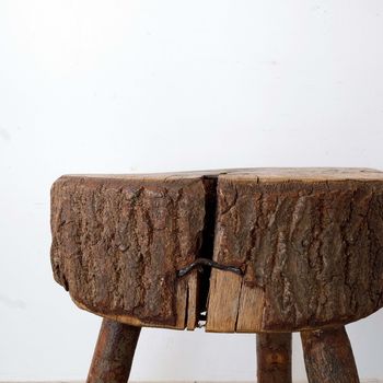 Sculptural Tree Trunk Side Table
