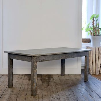French Zinc Top Table
